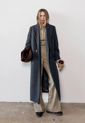 Dark-gray insulated coat 254-01-001, фото 1 