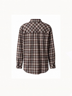 Brown plaid shirt 253-08-009, фото 2 