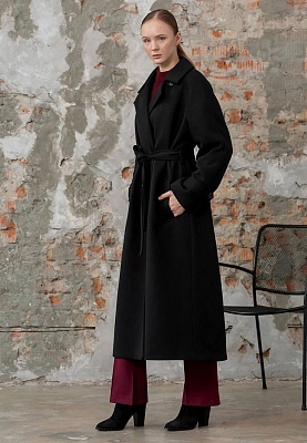 Black trench-coat 243-01-004-1, фото 2 