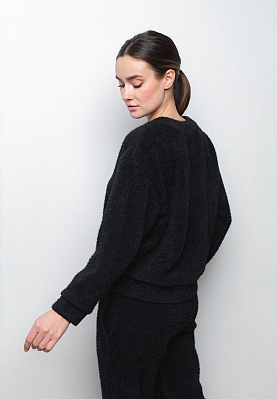 Week women's graphite plush knitwear sweatshirt 241-08-006, фото 2 