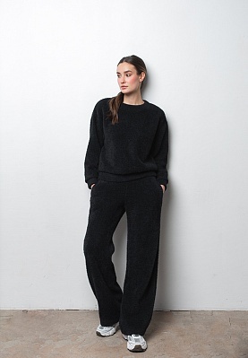 Week women's graphite plush knitwear sweatshirt 241-08-006, фото 1 