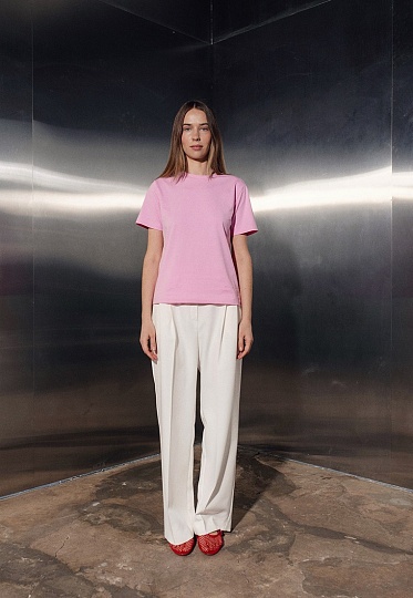 Wide pants in milky color 253-05-003-1, фото 2 