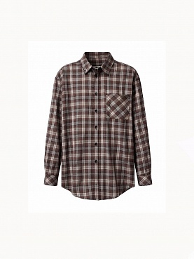 Brown plaid shirt 253-08-009, фото 1 