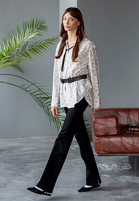 Week women's milky muslin-staple shirt in print 243-08-006-1, фото 1