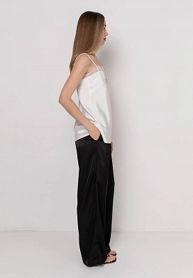 Black satin pants 254F-05-017-1, фото 2 