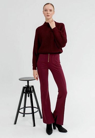 Burgundy jersey pants 243-05-011-1, фото 2 