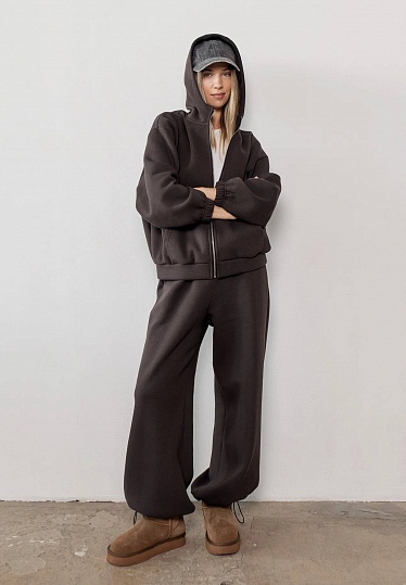 Chocolate fleece knit pants 254-05-008-3, фото 1 