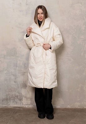 Snaps winter blanket-coat in milky color 254-02-013-2, фото 2