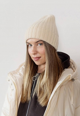 Hat in champagne color 254-24-320, фото 1