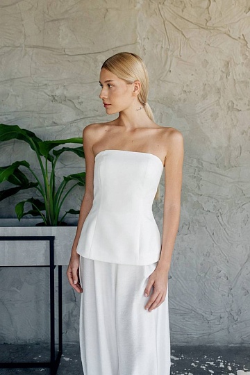 Suit corset-top in milky color 253-08-005, фото 1 