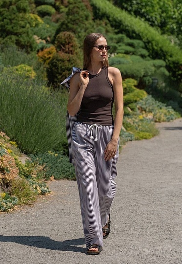 Ribbed top in chocolate color 252-08-026-3, фото 2 