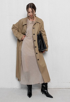 Beige cotton trench 253-01-001-1, фото 2 