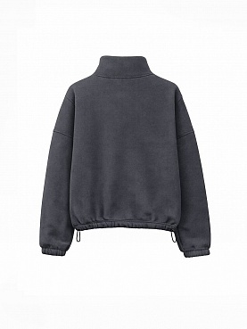 Dark-gray fleece sweatshirt 254-08-008-4, фото 2