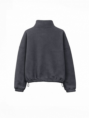 Dark-gray fleece sweatshirt 254-08-008-4, фото 2 