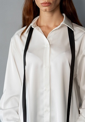 Black silk tie 250-25-019, фото 2 