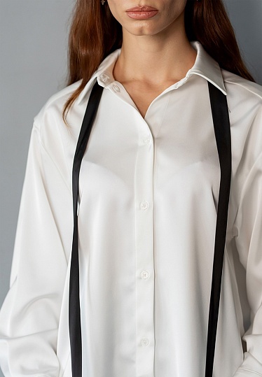 Black silk tie 250-25-019, фото 2 