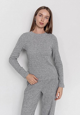 Gray warm knit longsleeve 254-08-002-1, фото 1 