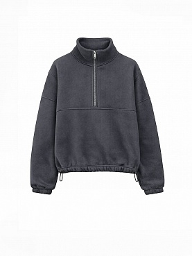 Dark-gray fleece sweatshirt 254-08-008-4, фото 1 