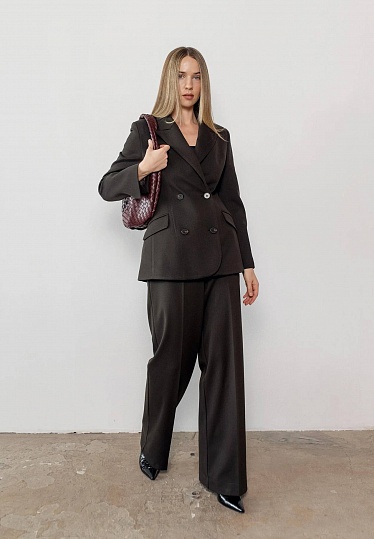 Fitting jacket in chocolate color 254-03-002-1, фото 2 