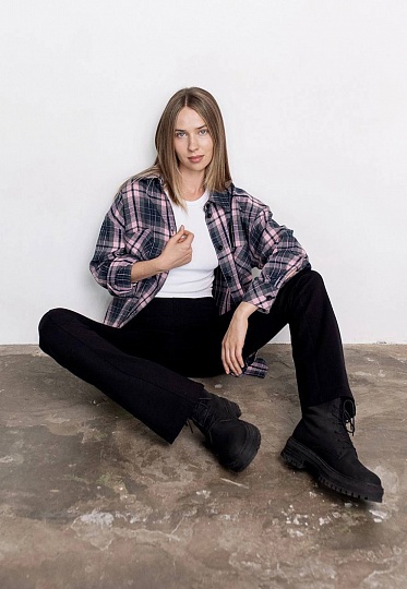 Black dense-jersey flaired leggings 253-05-010-1, фото 2 