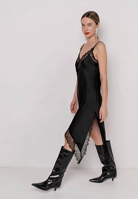 Black lace mini dress 254F-06-012, фото 1 