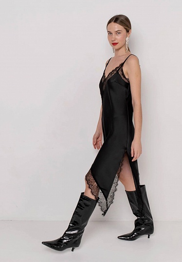 Black lace mini dress 254F-06-012, фото 1 