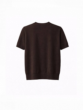 Ribb knitted T-shirt in chocolate color 254-08-023-1, фото 2