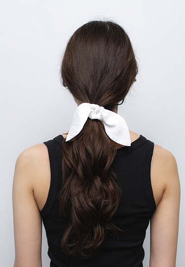 Week women's milky linen tie hair elastic 240-25-002, фото 2 