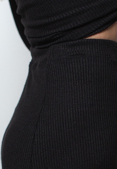 Week women's black ribbed knit maxi skirt 233-04-015-1, фото 2 