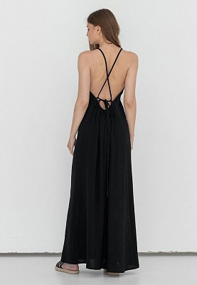 Black muslin sun-dress 252-06-017-1, фото 1 