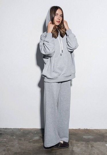 Melange gray knitt pants 253-05-013, фото 2 