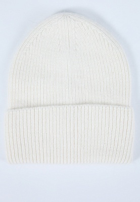 White angora knit beanie 244-24-495, фото 2 