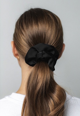 Week women's black silk hair elastic  241-25-002-1, фото 2 
