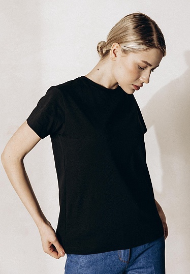 Black basic T-Shirt 253-08-006-1, фото 1 