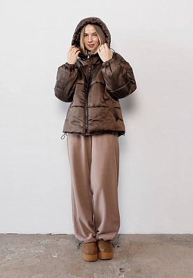 Winter jacket in chocolate color 254-02-005-1, фото 2