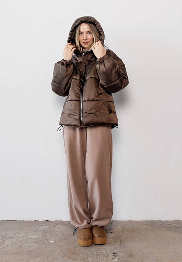 Winter jacket in chocolate color 254-02-005-1, фото 2 