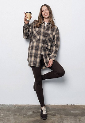 Knit leggings in chocolate color 253-05-009, фото 1 