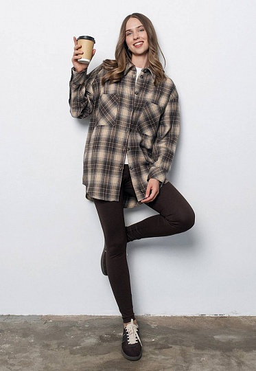 Knit leggings in chocolate color 253-05-009, фото 1 