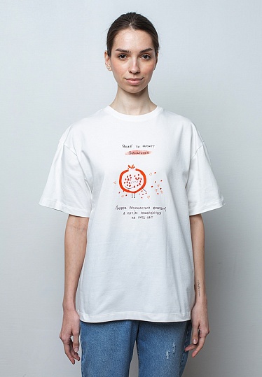 Week women's milky T-shirt in print 241-08-019-3, фото 1 